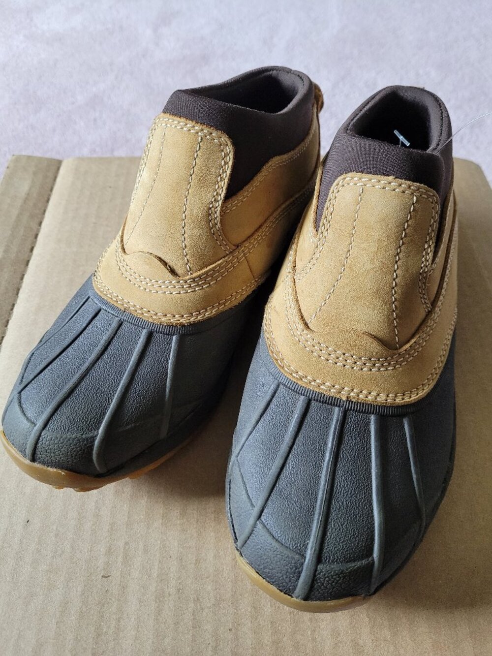 L.L. Bean Storm Chaser Slip On Duck Boots Brown Big Kid's Size 4